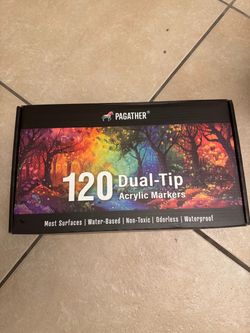 Pagather 120 Dual-Tip Acrylic Markers Set