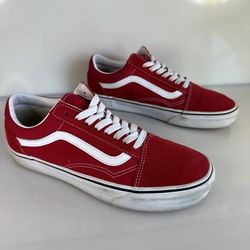 VANS 500714 size Mens US7 women’s 9 Suede Red Sneakers