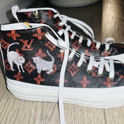 Louis Vuitton Monogram High Top Sneakers