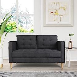 57" Loveseat Sofa Couches for Living Room Mid Century Modern Comfy Couch Soft Tufted Cushion Love Seats Sofa Small Spaces,Bedroom,Apartment,Office,Stu