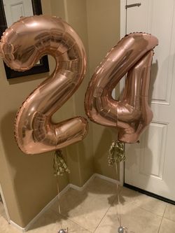 Large foil number balloons 40” 10 each with helium