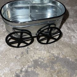 Candle Holder, Small Cart For Decoration , Small Silver 