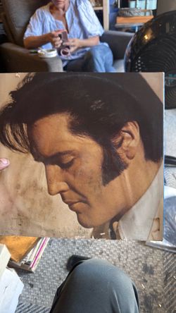 Elvis record sleeve a bit beat but record is good