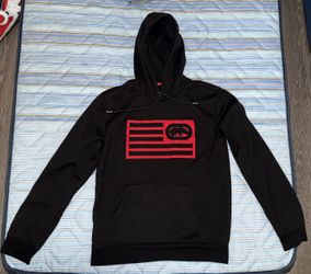 Ecko Unltd Black Pullover Hoodie Red Logo Size S