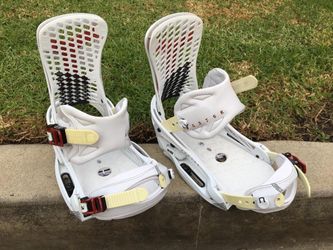 Burton Genesis EST snowboard bindings men’s medium white red