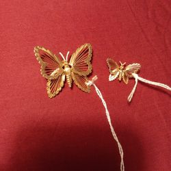 Vintage Butterfly Monet Brooches