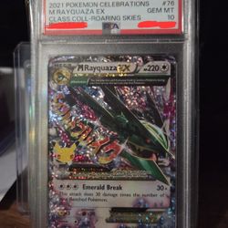 Pokemon Psa 10 Rayquaza Celebrations Slab