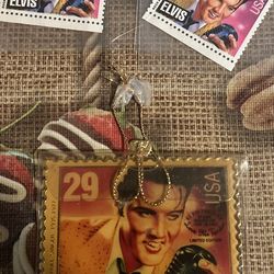 Elvis metal ornament stamp & postage stamps