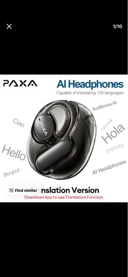 PAXA AI Wireless Earbuds with Translation