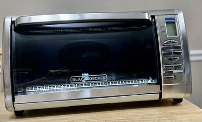 BLACK+DECKER Countertop Convection Toaster Oven, Silver, CTO6335S