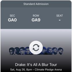 2 Drake Tickets 
