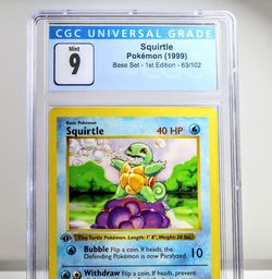 Squirtle [1st Edition] #63 Pokemon Base Set shadowless  - - cash & pickup @ angleton