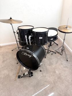 $250 cash Huntington complete drum set cymbals stand pedal throne good cond in Upland 91784