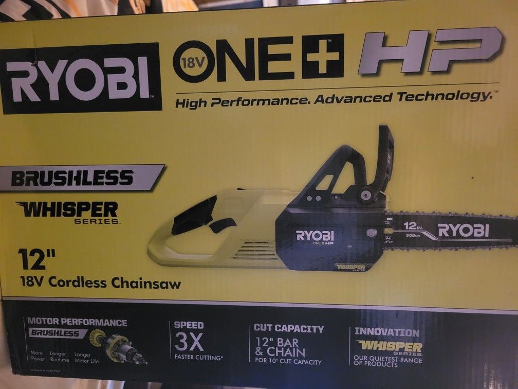 Ryobi 12in Battery Powered Chainsaw New