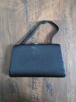 After Five 60s Black Satin Purse
