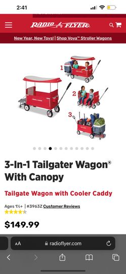 Radio Flyer Wagon with Canopy 3-in-1