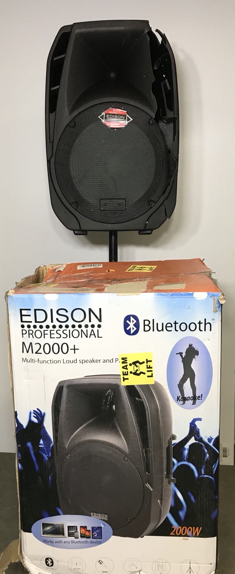 Edison Professional M2000 Plus 15" High Power PA Speaker( Damaged) for