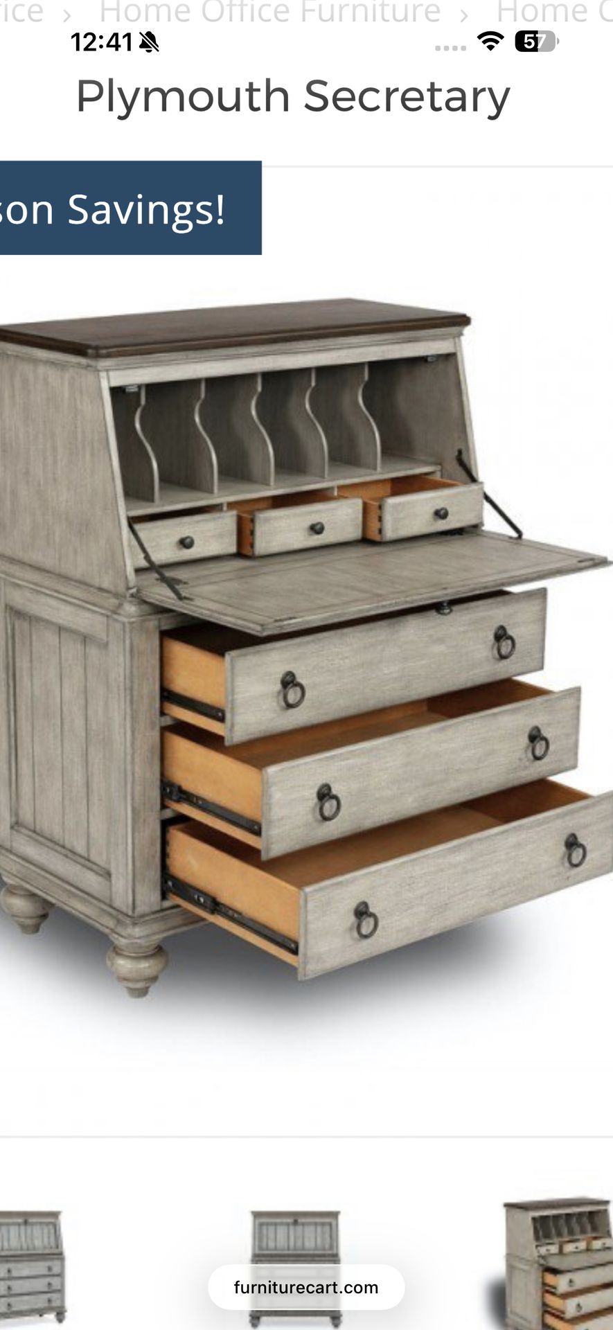 Flexsteel Plymouth Secretary desk