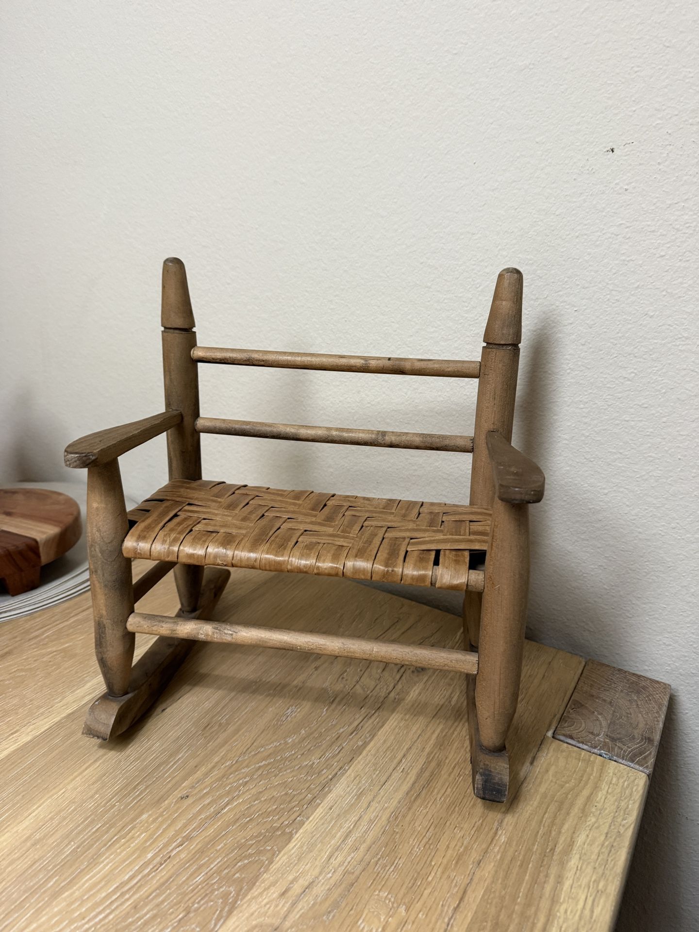 Vintage Primitive Doll Sized Rocking Chair Front Porch Mini Rocker