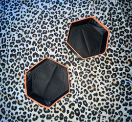 Black and Orange storage Boxes Set of 2