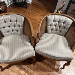 Two Matching Barrel Chairs