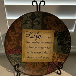 Decorative Inspirational Plate With Stand