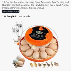 18 Egg Incubator for Hatching Eggs, Automatic Egg Turning and Humidity Control