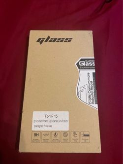 IPhone 15  2pc Privacy Tempered Glass Screen Protector Kit, Camera Lens Proctor