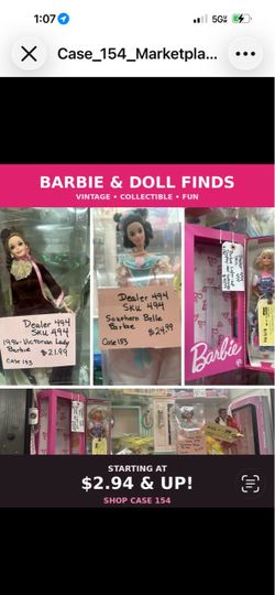Barbie dolls, collectible dolls, accessories, and more—starting at just $2.94 and up! Conditions and prices vary. Shop Case 154 at Brass Armadillo An