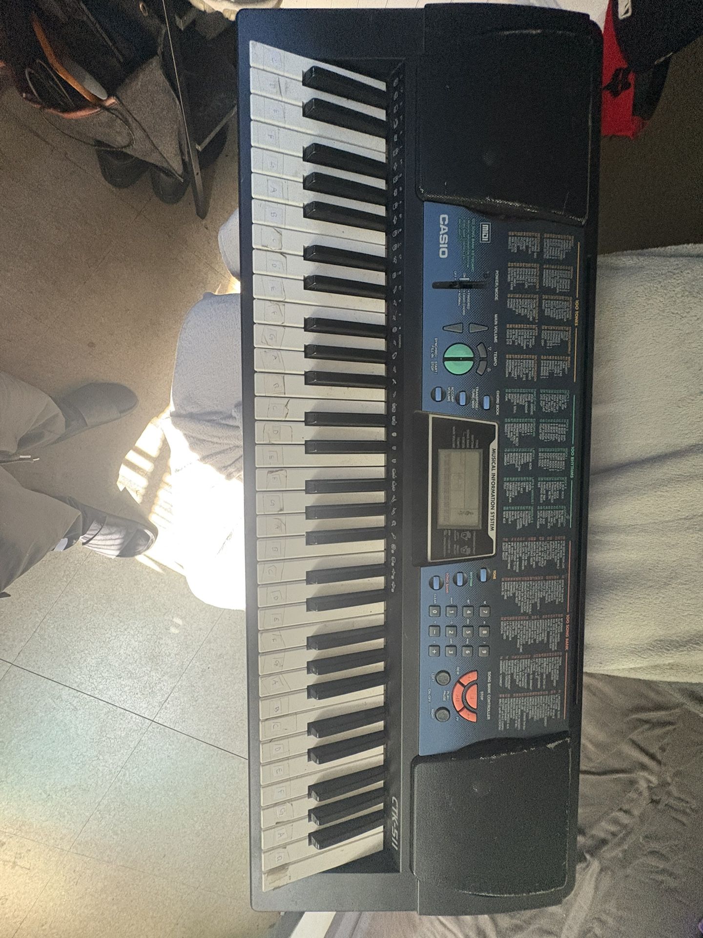 Vintage Casio Ctk-511 100 Song Bank Electronic Keyboard Piano