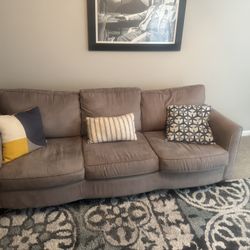 3 Seated Suede Couch