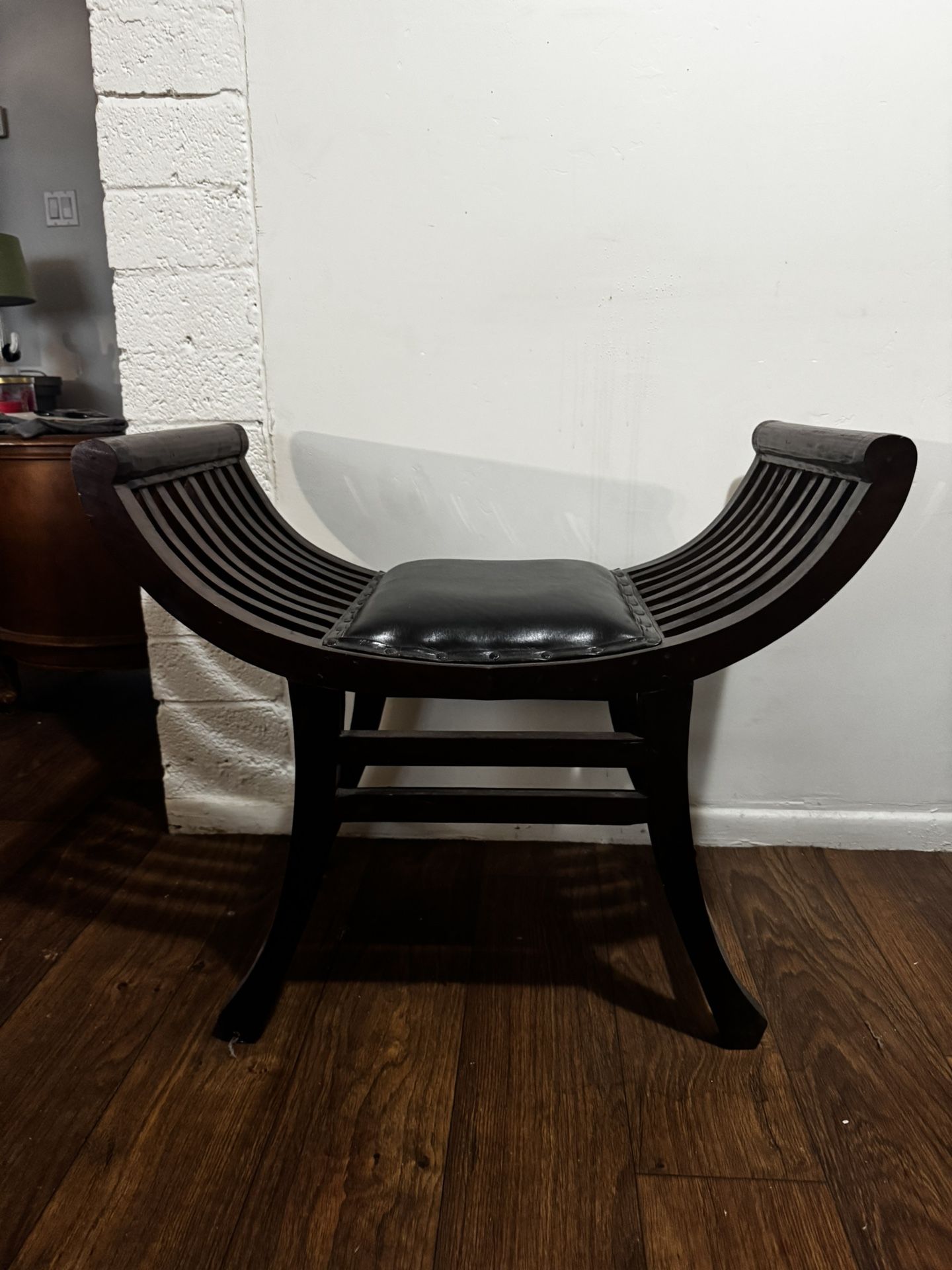 Curved Wooden Bench