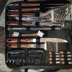 Romanticist 20 Pc Heavy Duty BBQ Grill Tool Set 