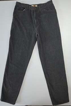Route 66 Men's Gray Corduroy Pants Size 36 Flat Front Straight Leg (CODE0199)