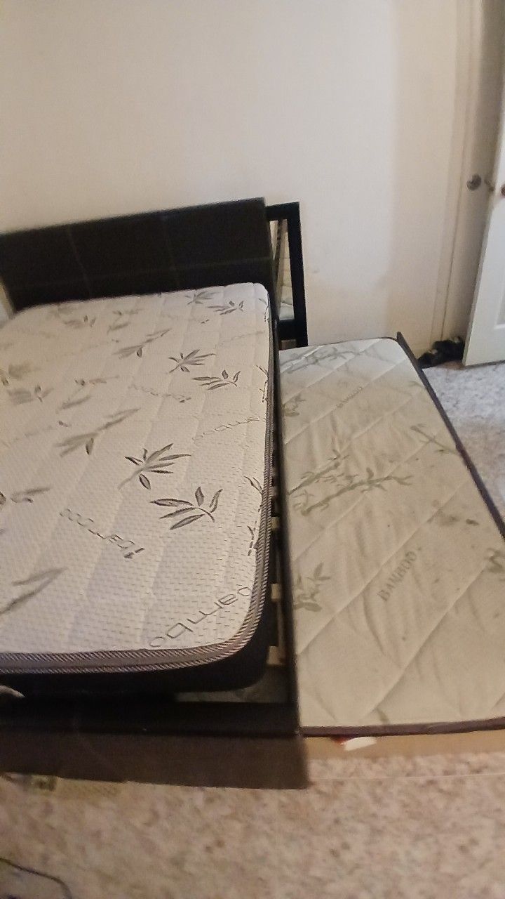 Full Bed With Twin Pull Out Mattress Included