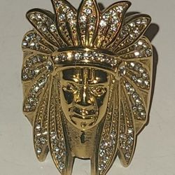 ICED OUT TITANIUM NATIVE INDIAN RING