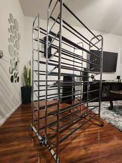 2 shoe towers- chrome