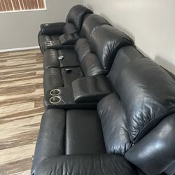 Reclining Theater Leather sofas. 