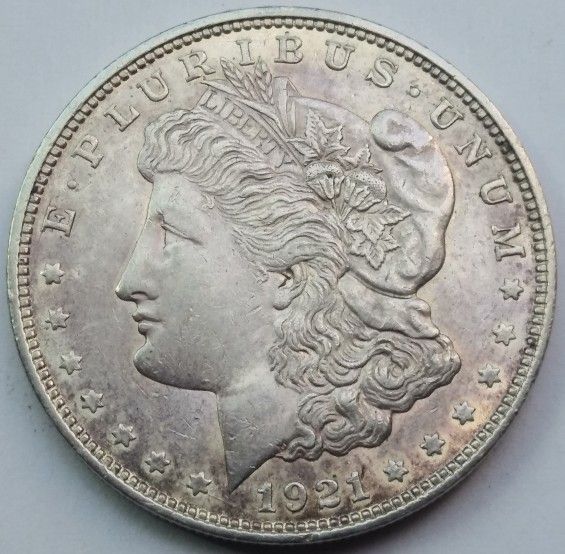 1921 $1 Dollar Morgan Silver Coin MINT CRACK ERROR