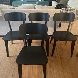 Black Dining Chairs (4)