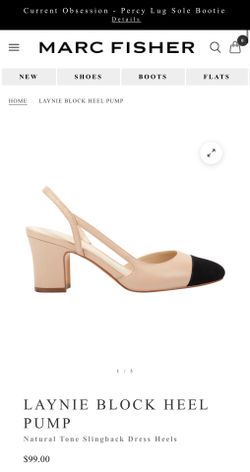 Marc Fisher Laynie Heels – Light Natural Leather Size 6m