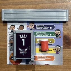 NBA Teenymates 2024 Char. Hornets LaMelo Ball With Locker, Bench & Cooler - Statement Uniform 1:128 Odds Rare 