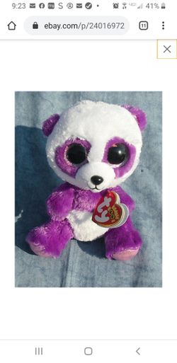 Stuffed animals, purple panda