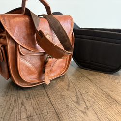 Leather Purple Relic Camera Bag