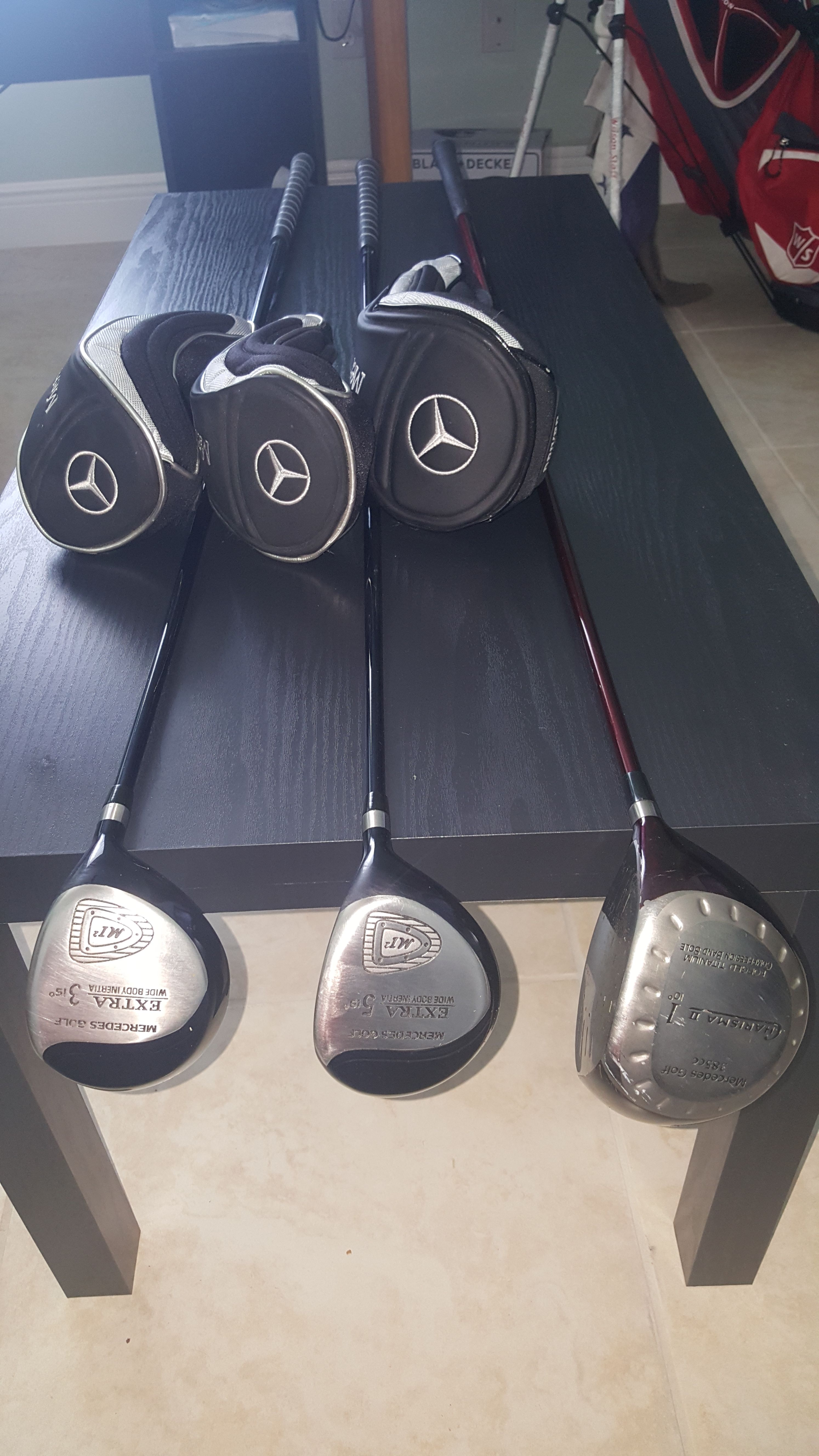 Mercedes-Benz golf clubs.