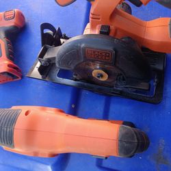 Black And Decker Drill And 2 Saws
