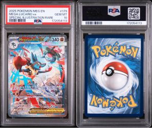 PSA 10 Mega Lucario ex #179 Special Illustration Rare – Mega Evolution – Pokemon TCG Card
