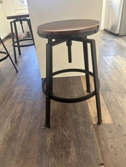 Industrial Adjustable Bar Stool