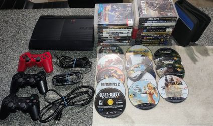 Sony PlayStation 3 Super Slim 250GB CECH-4001B W/30+ Games