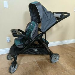 Chicco "Bravo For 2" Double Stroller (Sit/Stand), Teal 